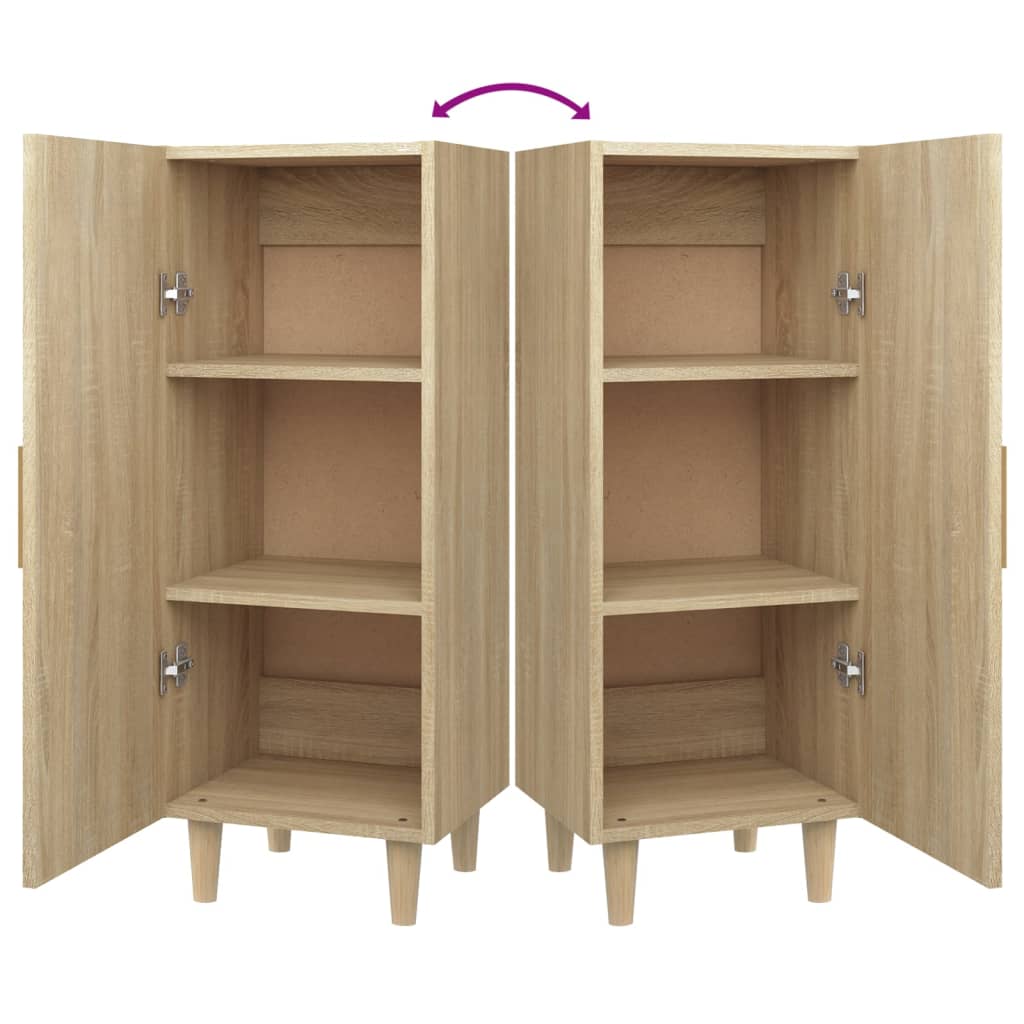 vidaXL Sideboard Sonoma-Eiche 34,5x34x90 cm Holzwerkstoff