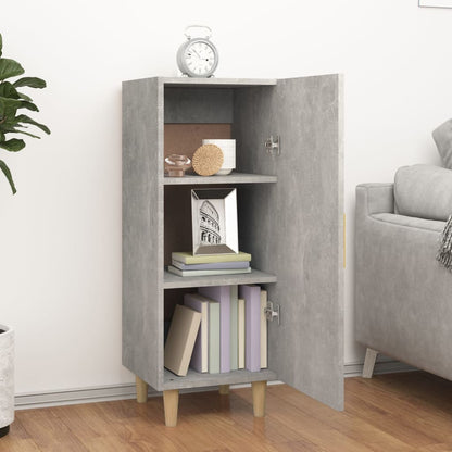 vidaXL Buffet gris béton 34,5x34x90 cm Bois d'ingénierie