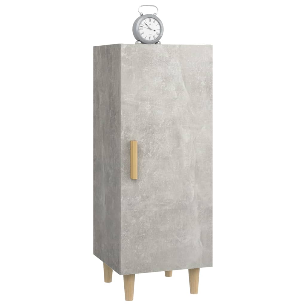 vidaXL Buffet gris béton 34,5x34x90 cm Bois d'ingénierie