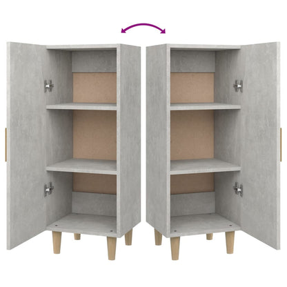 vidaXL Buffet gris béton 34,5x34x90 cm Bois d'ingénierie