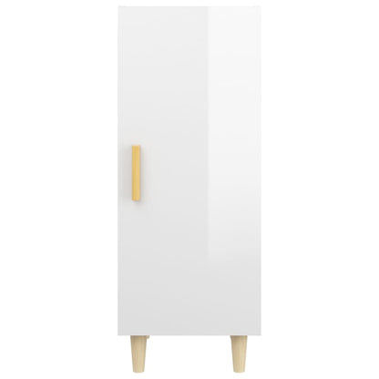 vidaXL Buffet haut brillant blanc 34,5x34x90 cm Bois d'ingénierie