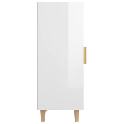 vidaXL Buffet haut brillant blanc 34,5x34x90 cm Bois d'ingénierie