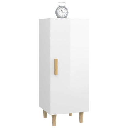 vidaXL Buffet haut brillant blanc 34,5x34x90 cm Bois d'ingénierie