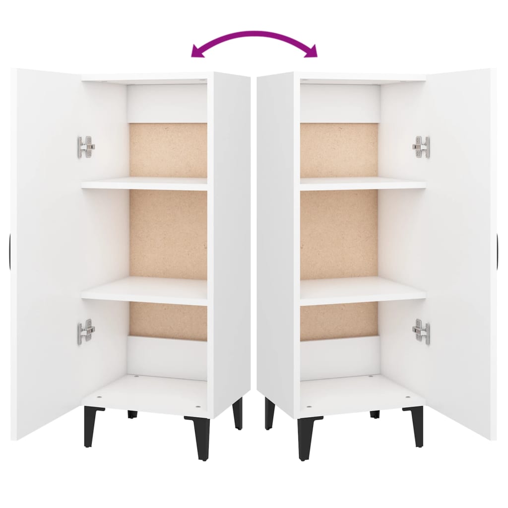 vidaXL Buffet Blanc 34,5x34x90 cm Bois d'ingénierie