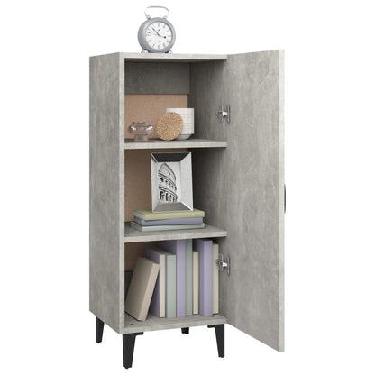 vidaXL Buffet gris béton 34,5x34x90 cm Bois d'ingénierie