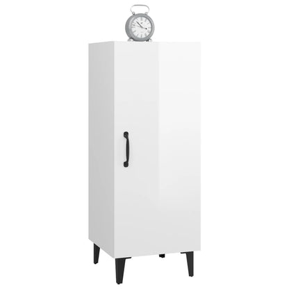 vidaXL Buffet haut brillant blanc 34,5x34x90 cm Bois d'ingénierie