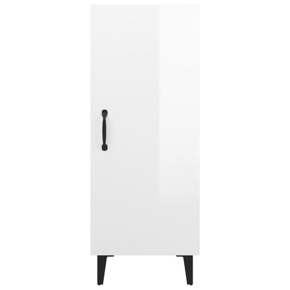 vidaXL Buffet haut brillant blanc 34,5x34x90 cm Bois d'ingénierie
