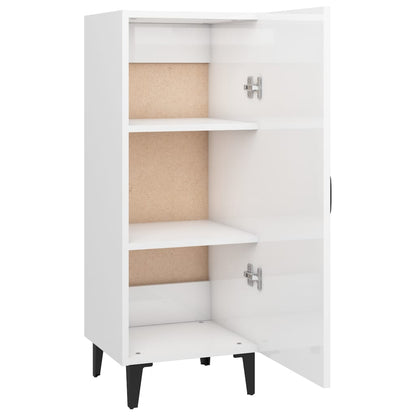 vidaXL Buffet haut brillant blanc 34,5x34x90 cm Bois d'ingénierie