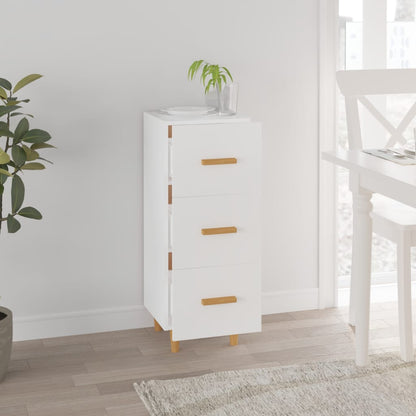 vidaXL Buffet Blanc 34,5x34x90 cm Bois d'ingénierie
