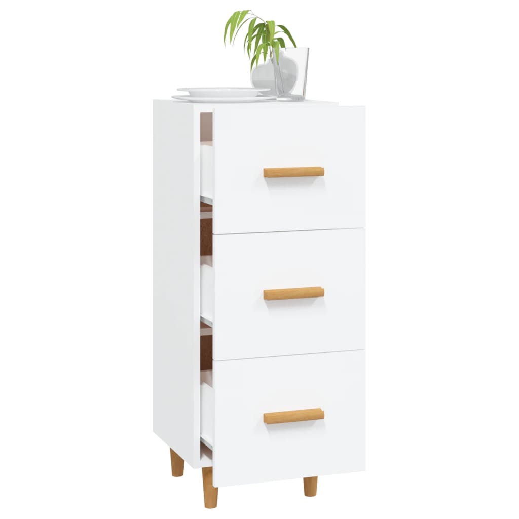 vidaXL Buffet Blanc 34,5x34x90 cm Bois d'ingénierie