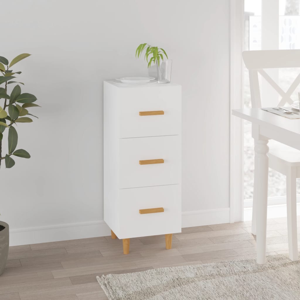 vidaXL Buffet Blanc 34,5x34x90 cm Bois d'ingénierie