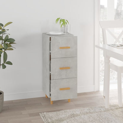 vidaXL Buffet gris béton 34,5x34x90 cm Bois d'ingénierie