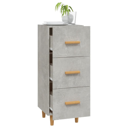 vidaXL Buffet gris béton 34,5x34x90 cm Bois d'ingénierie