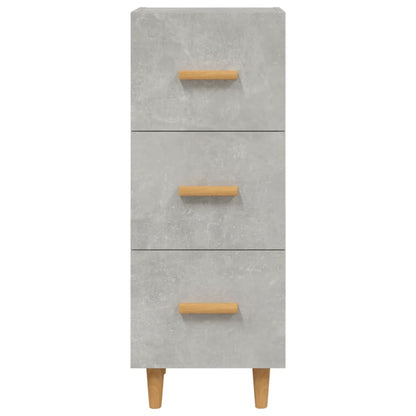 vidaXL Buffet gris béton 34,5x34x90 cm Bois d'ingénierie