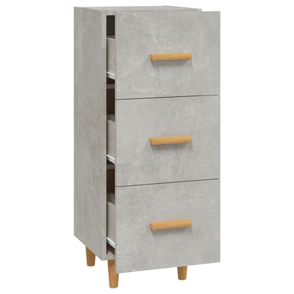 vidaXL Buffet gris béton 34,5x34x90 cm Bois d'ingénierie
