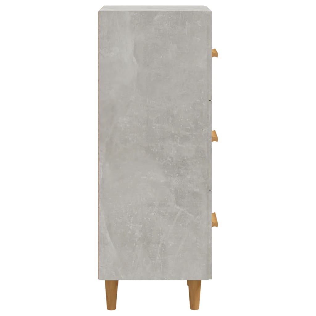 vidaXL Buffet gris béton 34,5x34x90 cm Bois d'ingénierie
