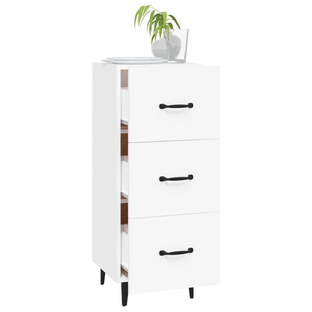 vidaXL Buffet Blanc 34,5x34x90 cm Bois d'ingénierie