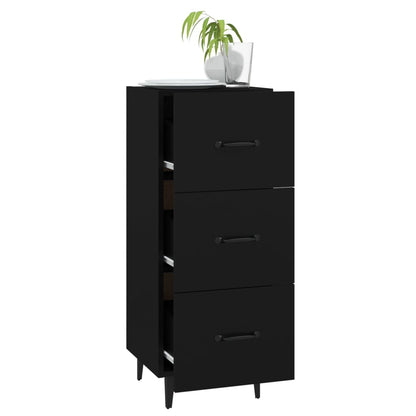 vidaXL Buffet noir 34,5x34x90 cm Bois d'ingénierie