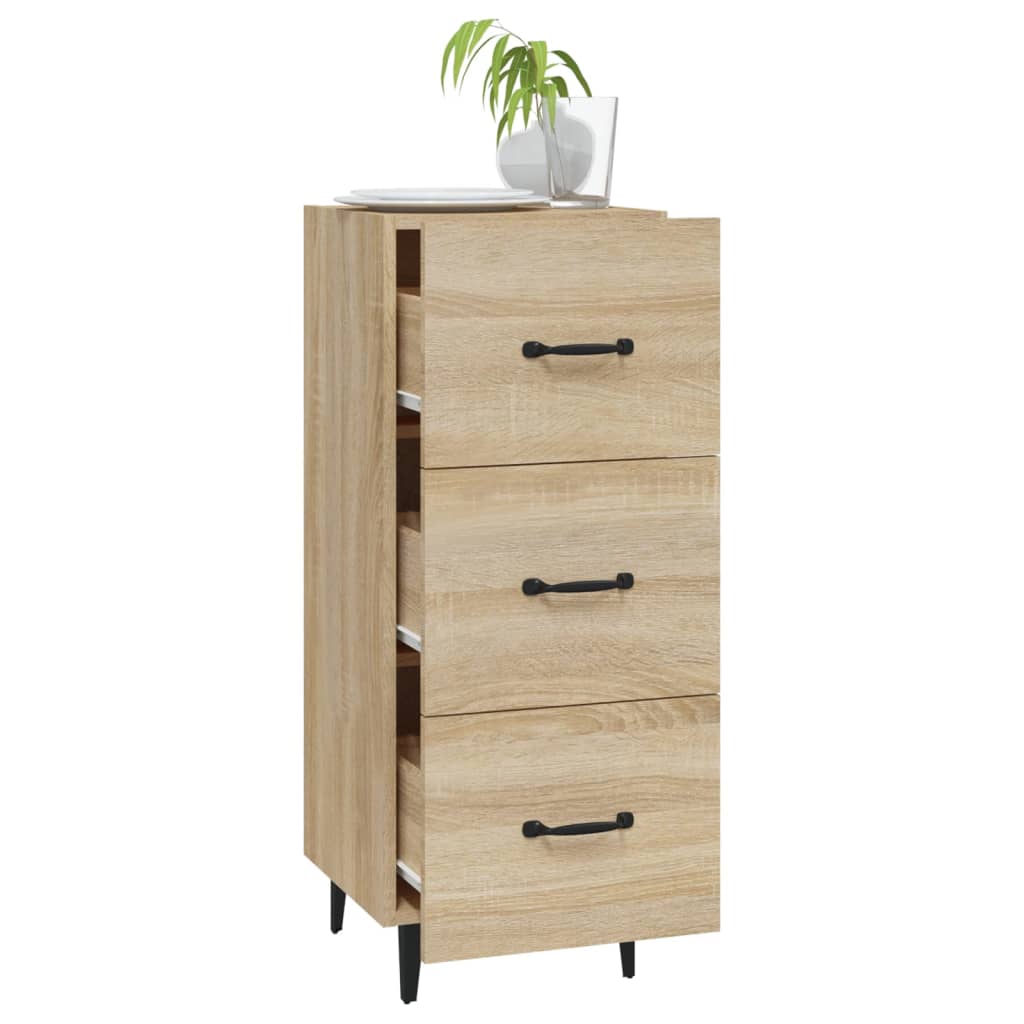 vidaXL Sideboard Sonoma-Eiche 34,5x34x90 cm Holzwerkstoff