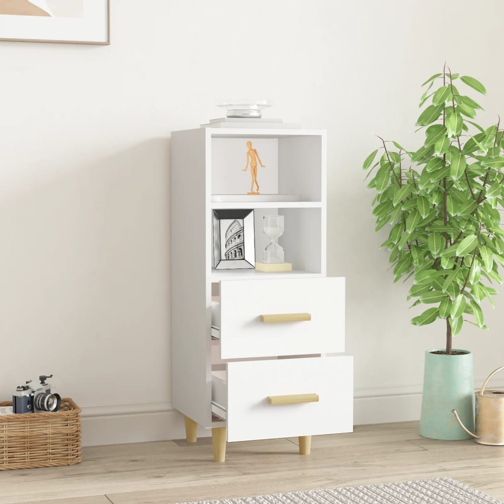 vidaXL Buffet Blanc 34,5x34x90 cm Bois d'ingénierie