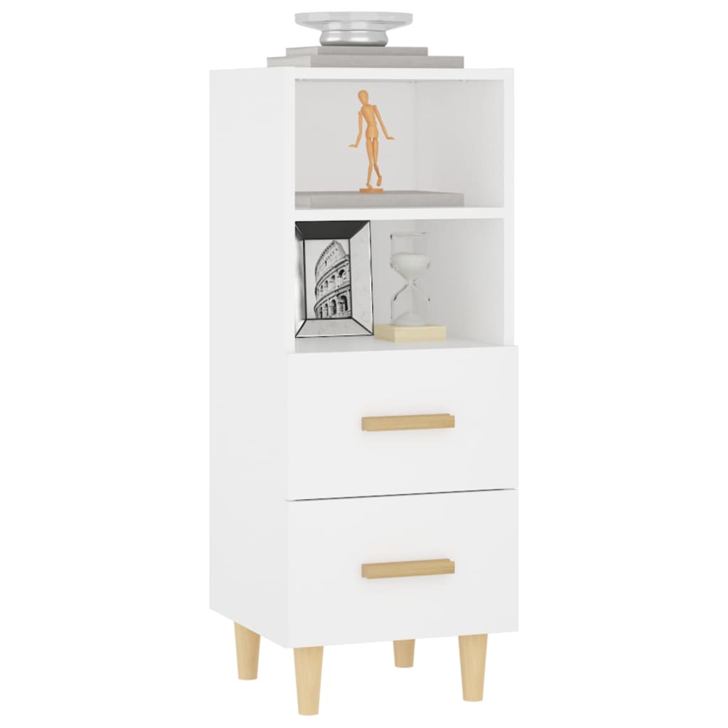 vidaXL Buffet Blanc 34,5x34x90 cm Bois d'ingénierie