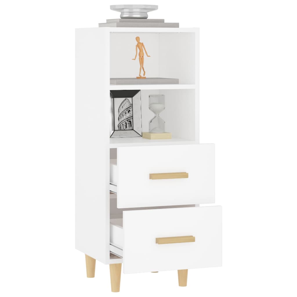 vidaXL Buffet Blanc 34,5x34x90 cm Bois d'ingénierie