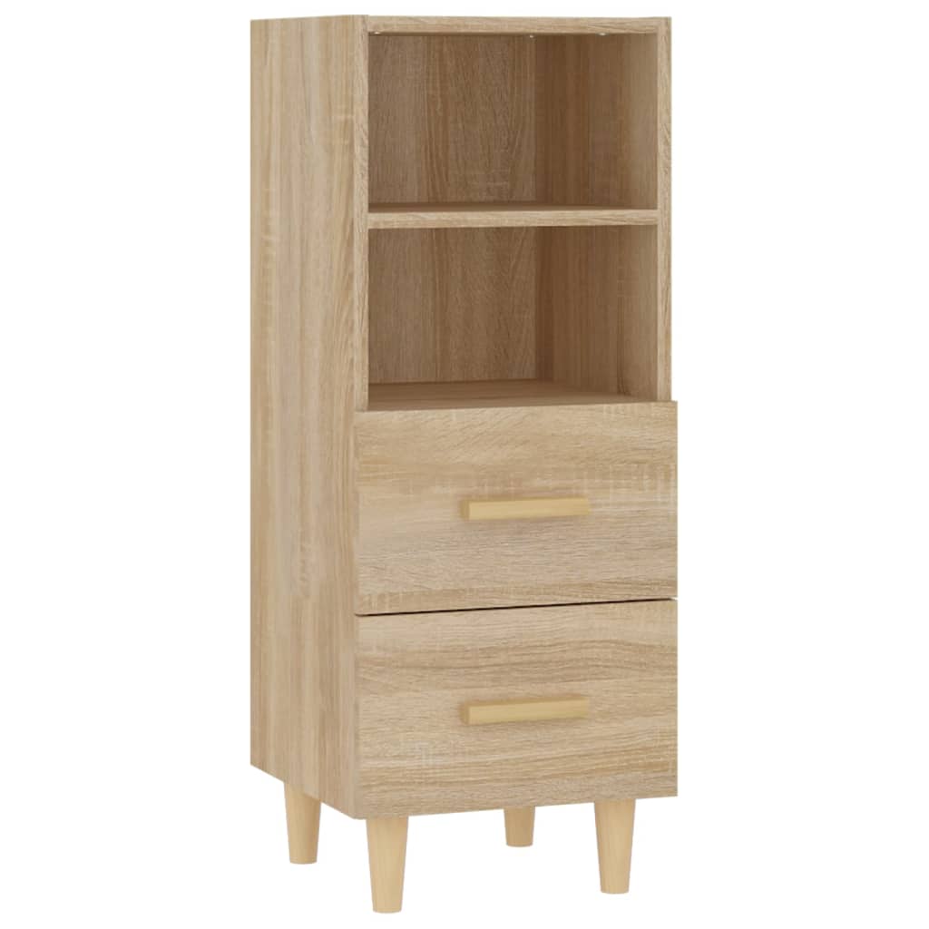 vidaXL Buffet en aggloméré coloris chêne Sonoma 34,5x34x90 cm
