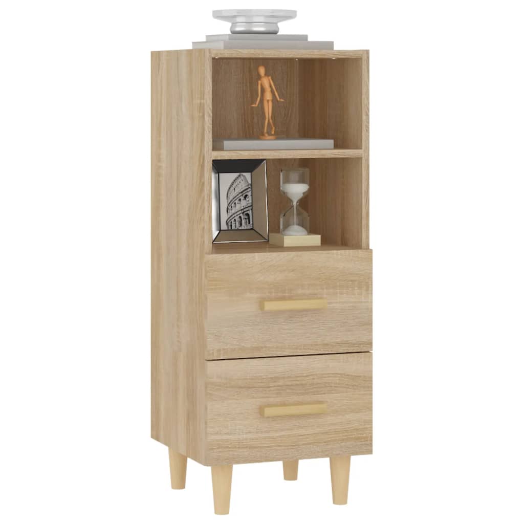 vidaXL Buffet en aggloméré coloris chêne Sonoma 34,5x34x90 cm