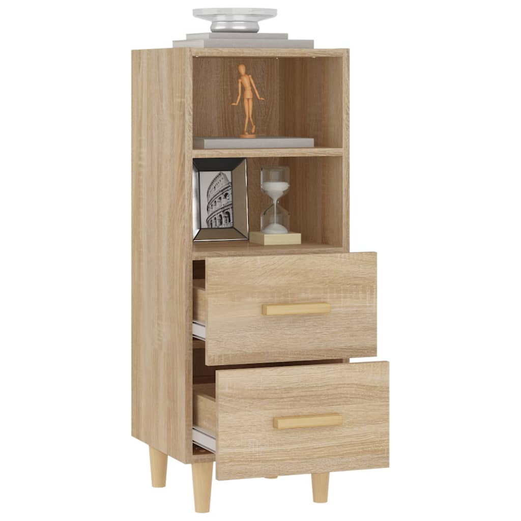 vidaXL Buffet en aggloméré coloris chêne Sonoma 34,5x34x90 cm