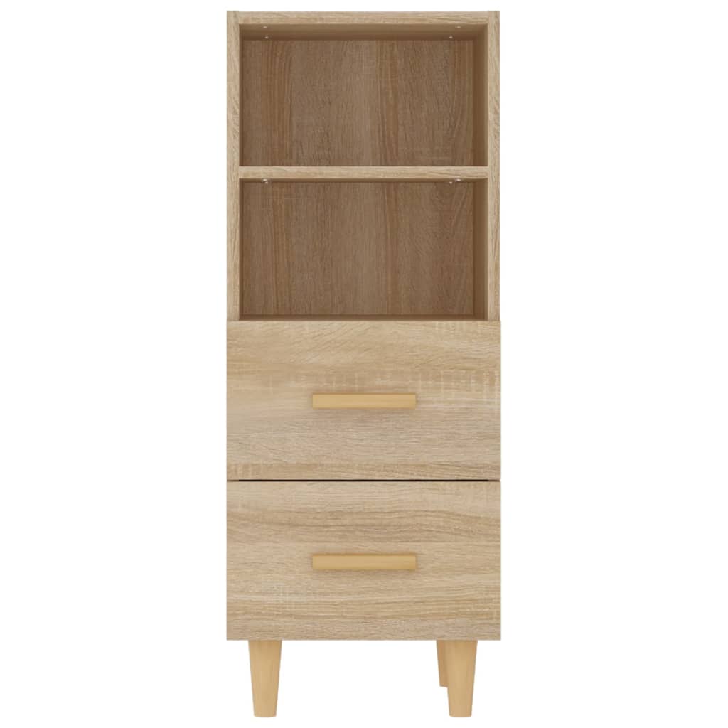 vidaXL Buffet en aggloméré coloris chêne Sonoma 34,5x34x90 cm