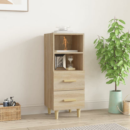 vidaXL Buffet en aggloméré coloris chêne Sonoma 34,5x34x90 cm