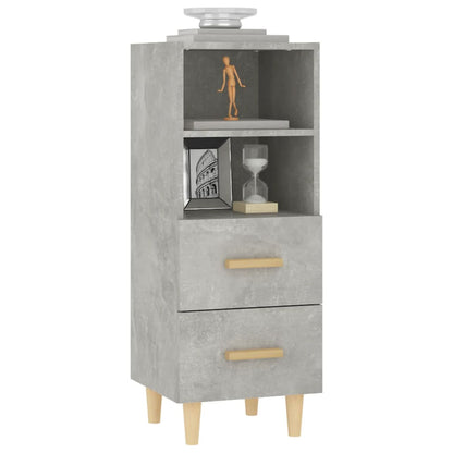 vidaXL Buffet gris béton 34,5x34x90 cm Bois d'ingénierie