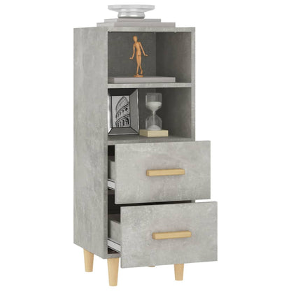 vidaXL Buffet gris béton 34,5x34x90 cm Bois d'ingénierie