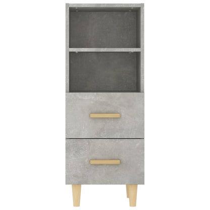 vidaXL Buffet gris béton 34,5x34x90 cm Bois d'ingénierie