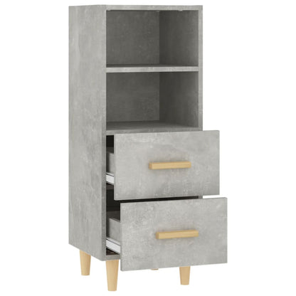 vidaXL Buffet gris béton 34,5x34x90 cm Bois d'ingénierie