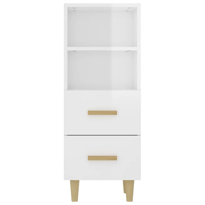 vidaXL Buffet haut brillant blanc 34,5x34x90 cm Bois d'ingénierie