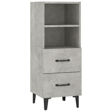 vidaXL Buffet gris béton 34,5x34x90 cm Bois d'ingénierie