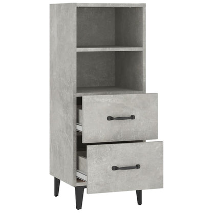 vidaXL Buffet gris béton 34,5x34x90 cm Bois d'ingénierie