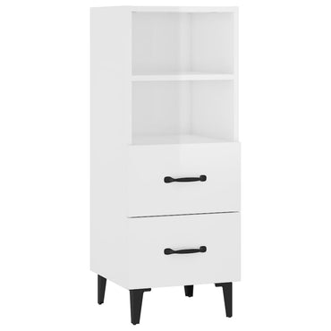 vidaXL Buffet haut brillant blanc 34,5x34x90 cm Bois d'ingénierie