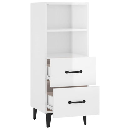 vidaXL Sideboard Hochglanz-Weiß 34,5x34x90 cm Holzwerkstoff