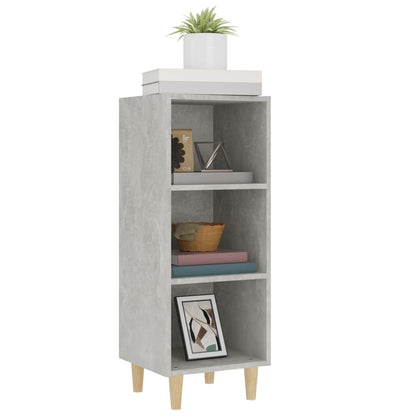 vidaXL Buffet bas gris béton 34,5x32,5x90 cm Bois d'ingénierie