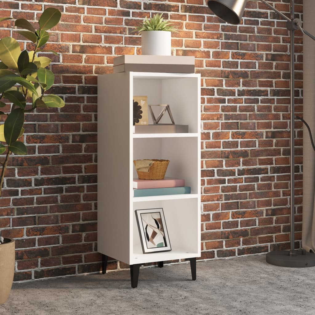 vidaXL Buffet blanc 34,5x32,5x90 cm Bois d'ingénierie
