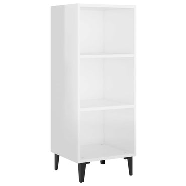 vidaXL Buffet haut brillant blanc 34,5x32,5x90 cm Bois d'ingénierie