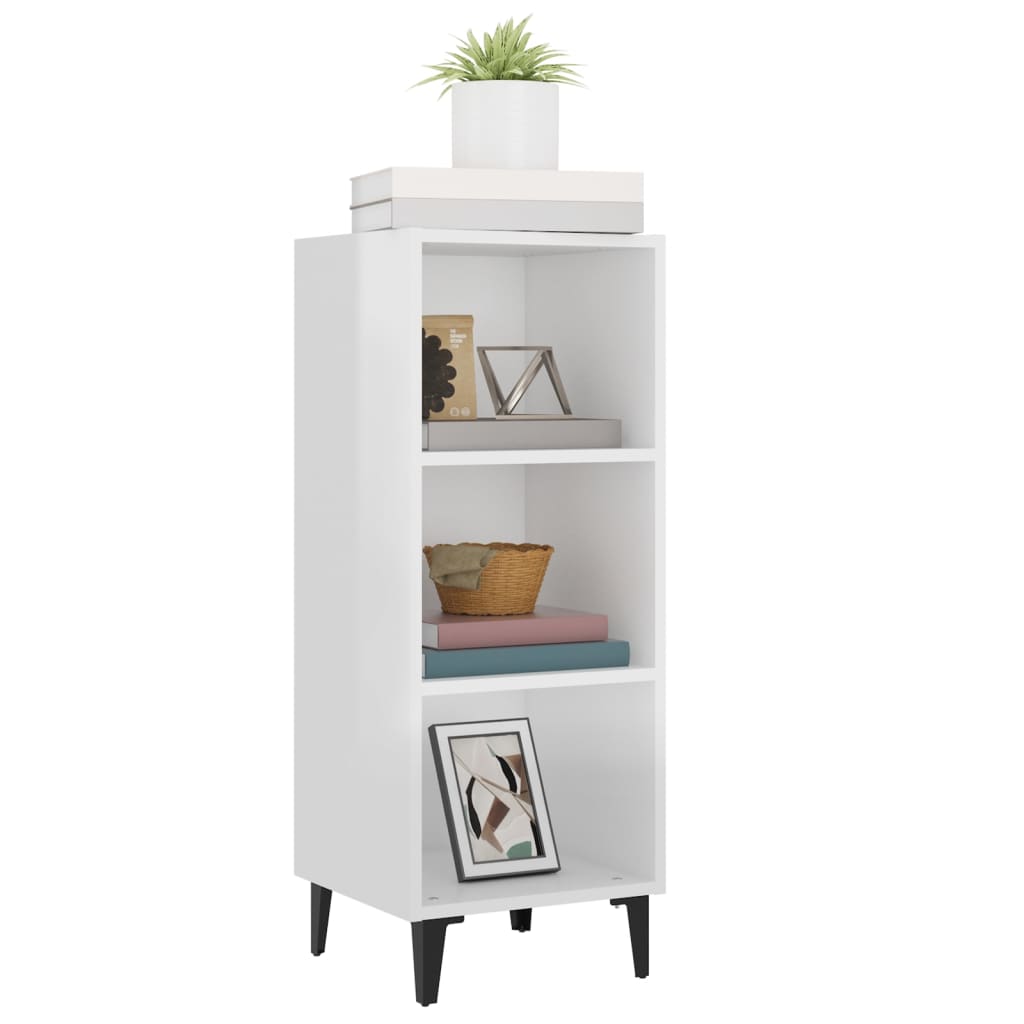 vidaXL Buffet haut brillant blanc 34,5x32,5x90 cm Bois d'ingénierie