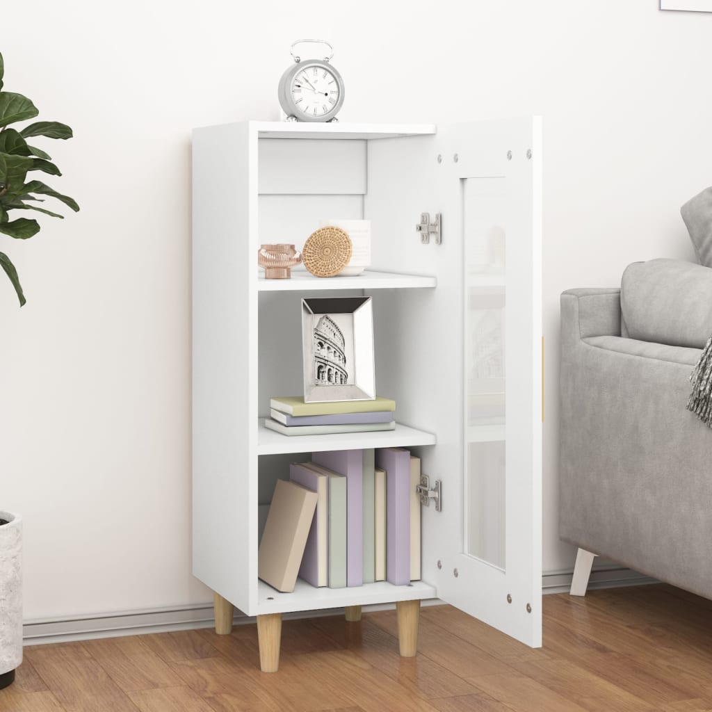 vidaXL Buffet Blanc 34,5x34x90 cm Bois d'ingénierie