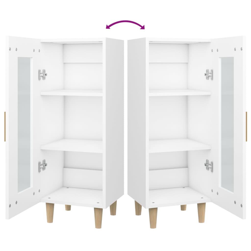 vidaXL Buffet Blanc 34,5x34x90 cm Bois d'ingénierie