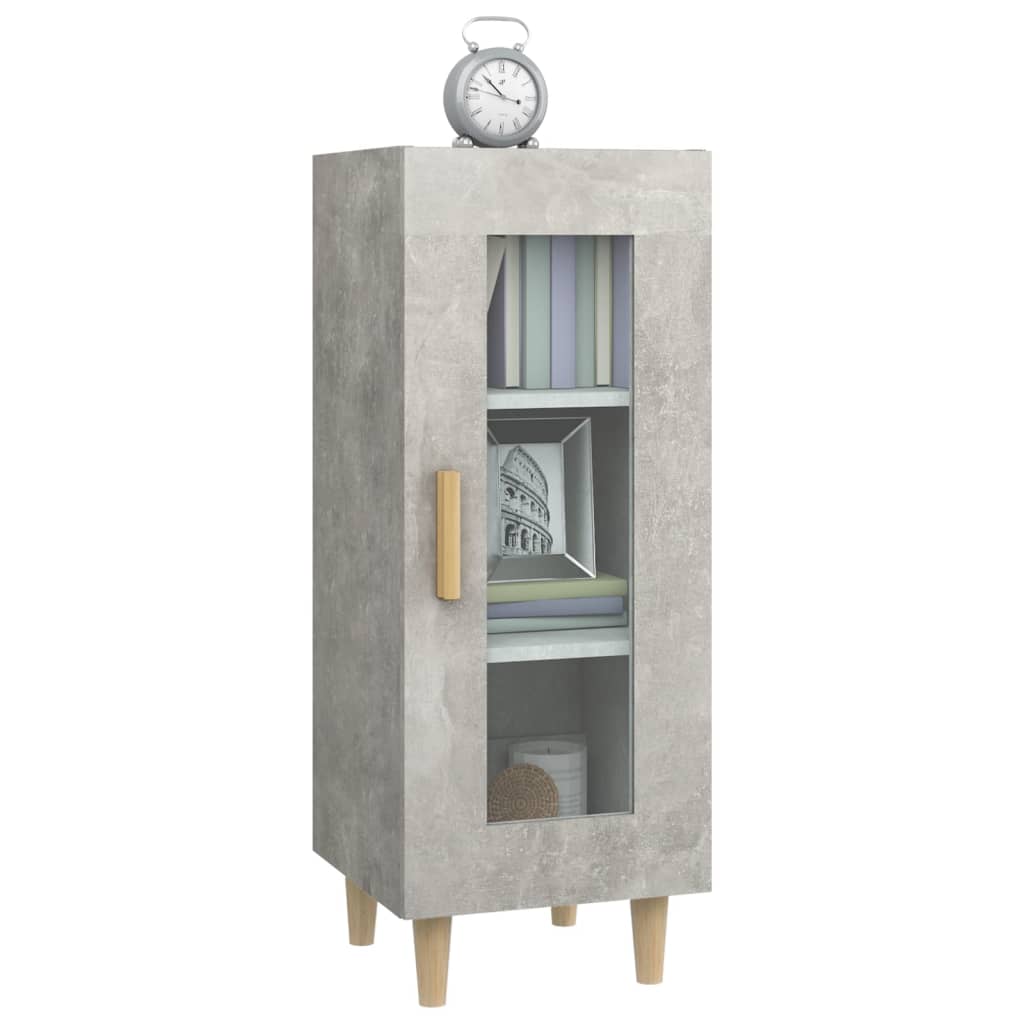 vidaXL Buffet gris béton 34,5x34x90 cm Bois d'ingénierie