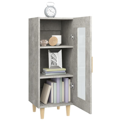 vidaXL Buffet gris béton 34,5x34x90 cm Bois d'ingénierie