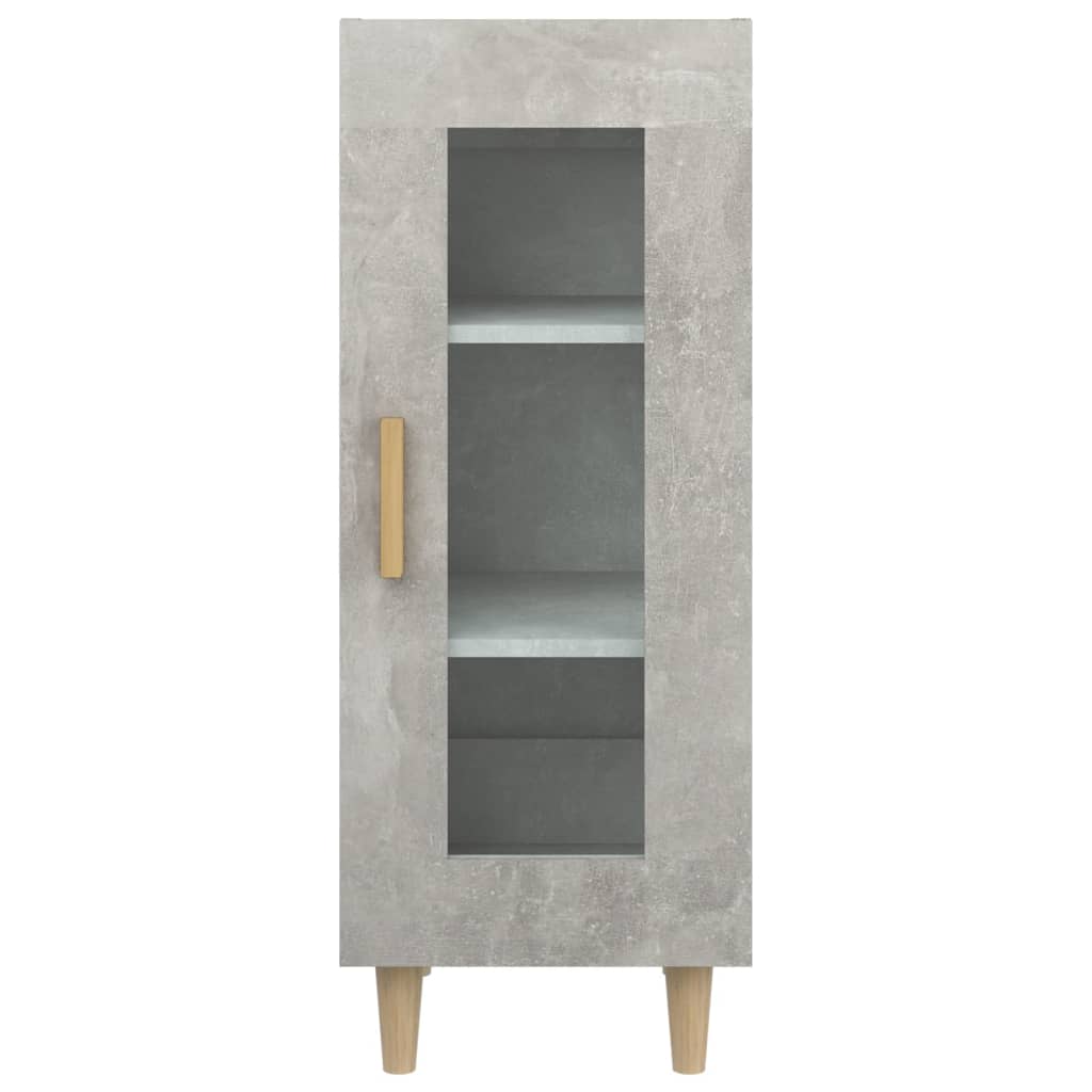 vidaXL Buffet gris béton 34,5x34x90 cm Bois d'ingénierie