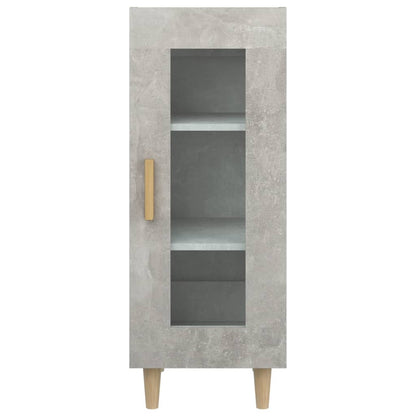 vidaXL Buffet gris béton 34,5x34x90 cm Bois d'ingénierie